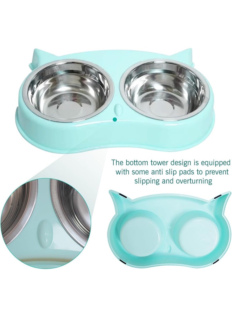 Arabest Pet Feeding Bowls, Stainless Steel Cat Bowls, Non-Slip Kitten Bowls with Rubber Base, Pets Food Bowl and Water Bowl - Image 5