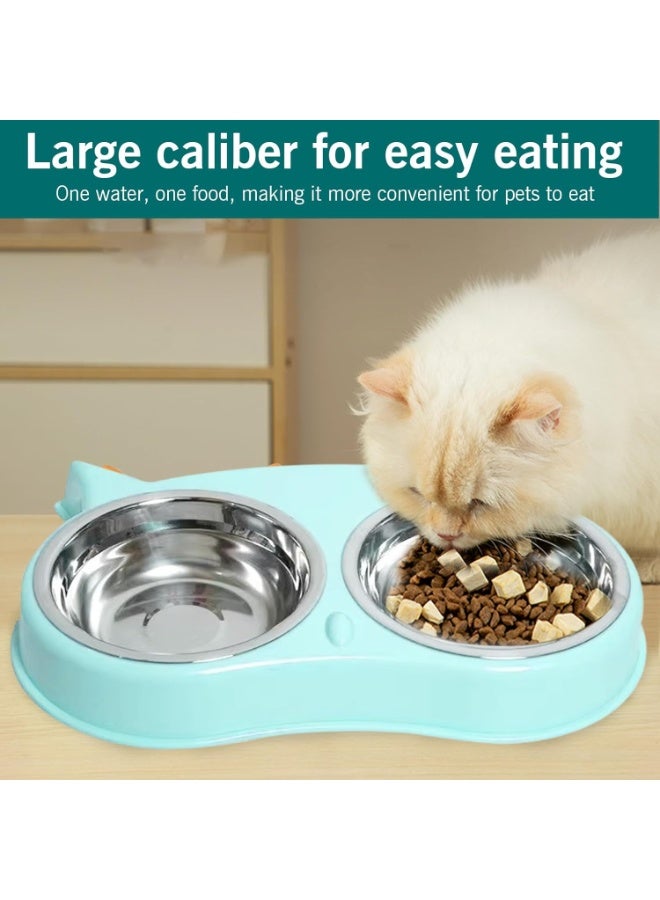Arabest Pet Feeding Bowls, Stainless Steel Cat Bowls, Non-Slip Kitten Bowls with Rubber Base, Pets Food Bowl and Water Bowl - Image 3