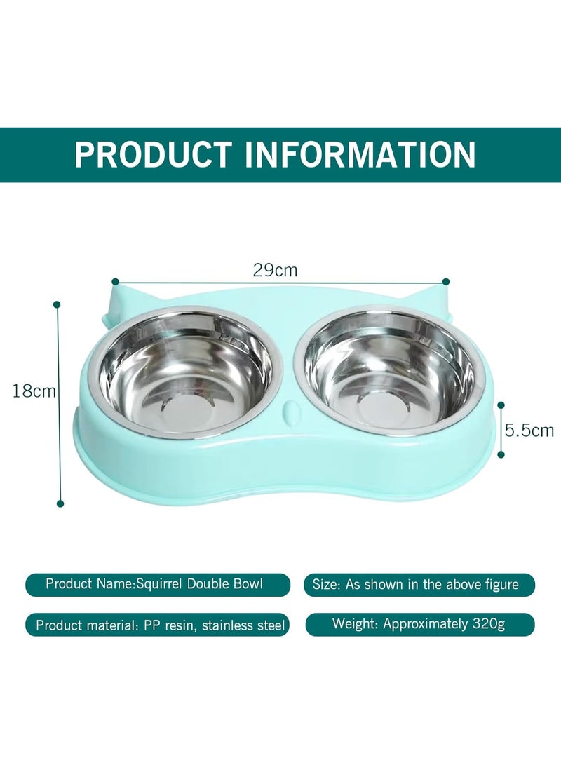 Arabest Pet Feeding Bowls, Stainless Steel Cat Bowls, Non-Slip Kitten Bowls with Rubber Base, Pets Food Bowl and Water Bowl - Image 4