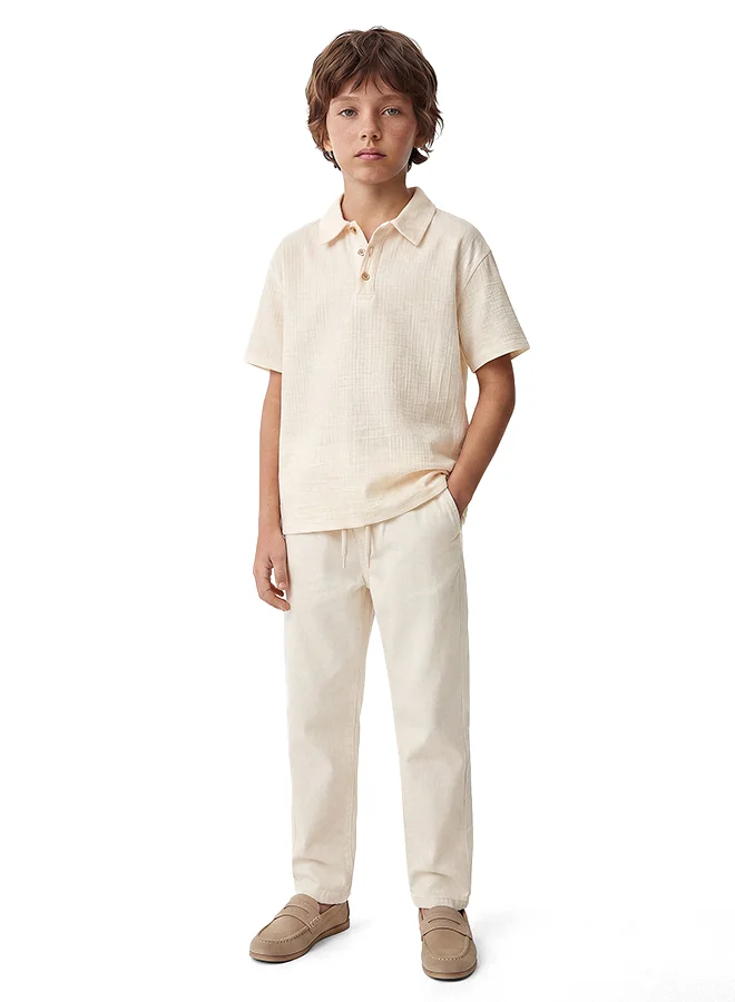 كوتون Knit T-Shirt