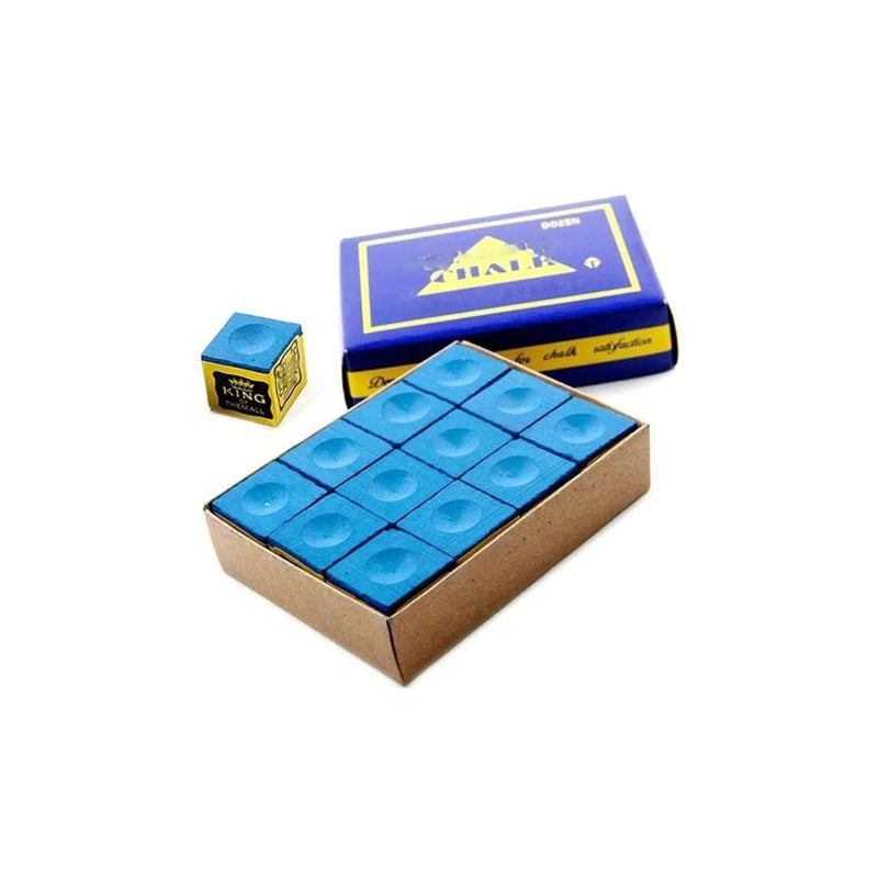 JBB Billiards, Snooker and Pool Chalk Box | Billiards Accessories | Cue Chalk - 12 Pcs (Blue) - Image 5