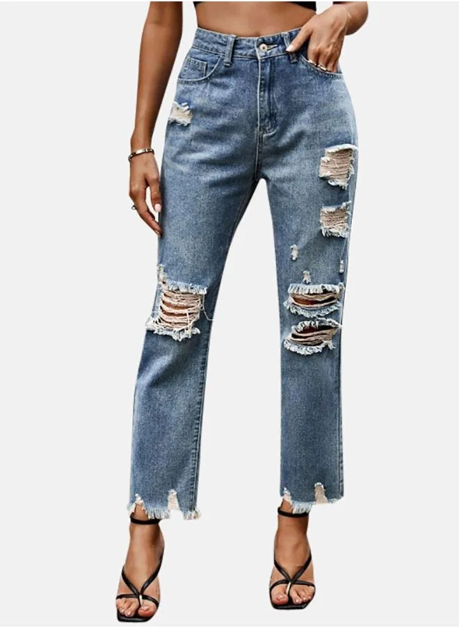 يونيكي Blue Straight Fit Jeans