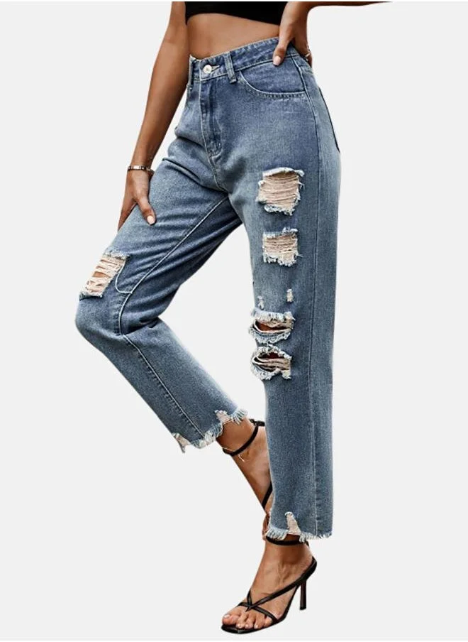 يونيكي Blue Straight Fit Jeans