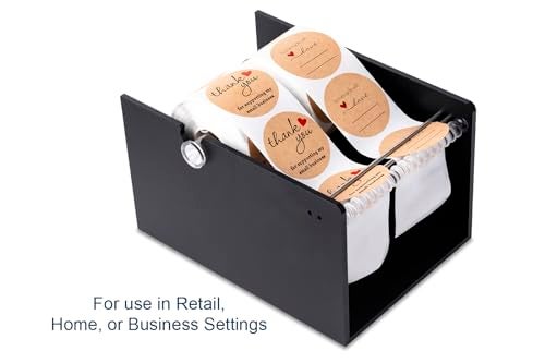 IneVibe Manual Label Sticker Dispenser for Rolls of Stickers - Adjustable Tabletop Acrylic Holder for Multiple Rolls in Classroom, Business, Home - Image 2