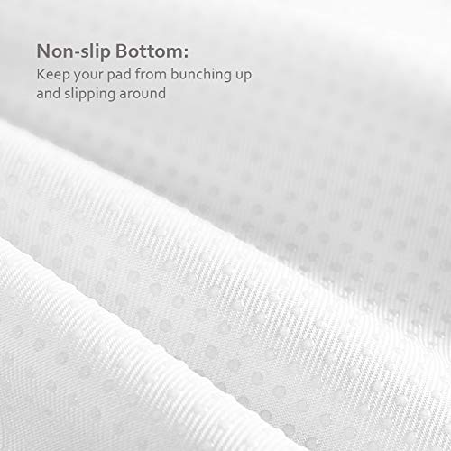 Biloban Waterproof Crib Mattress Protector 27" x 38", Non-Slip & Sturdy Mattress Pad Mat, 4 Layers Incontinence Bed Pad for Children Adults, Pets Training Pee Pad, White - Image 3