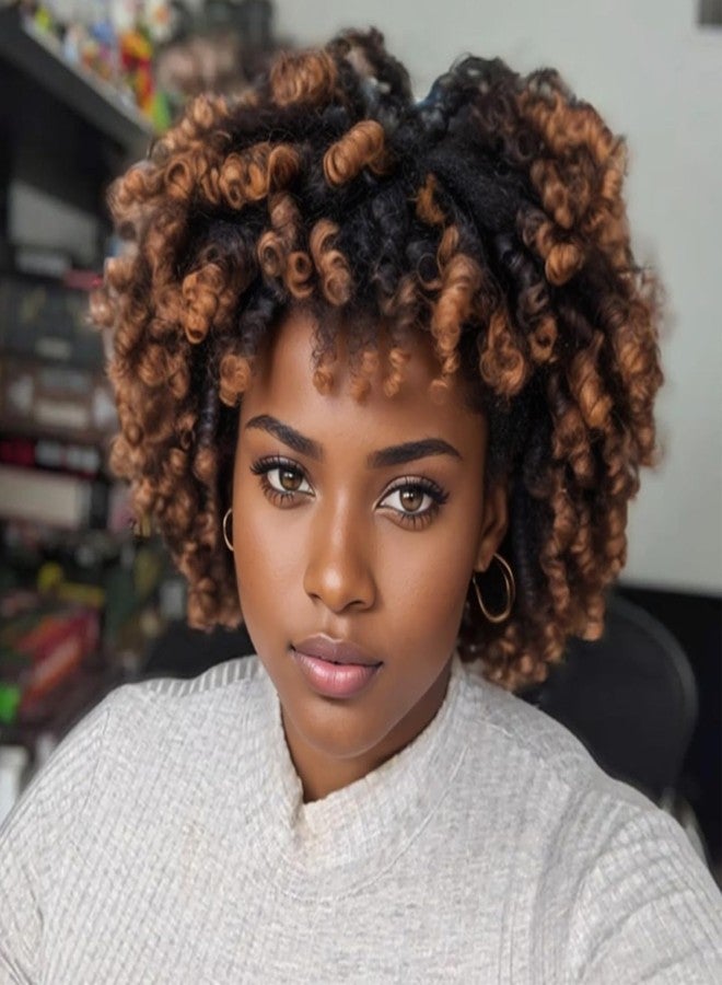 PHOCAS 20'' 3Packs Jamaican Bounce Wand Curl Crochet Hair Short Curly Crochet Hair for Black Women - 12MM #1B/27 Black to Dark Blonde - Image 1