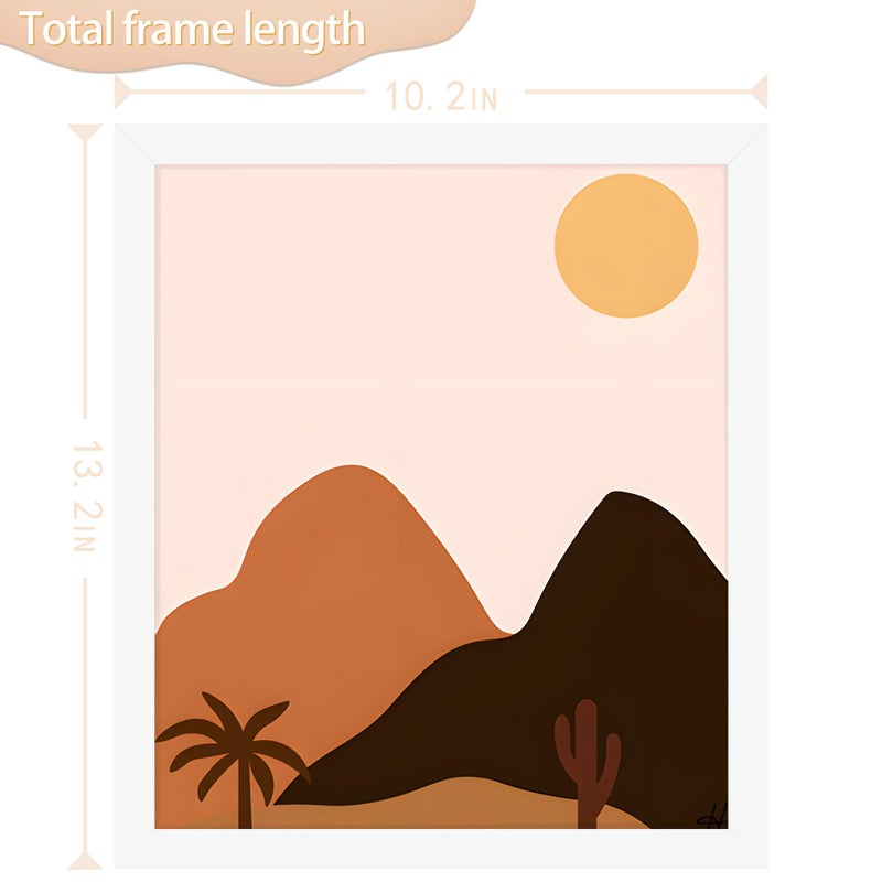 Picrit 9x12 صورة إطار الصورة إطار صورة لعرض تصاعد الجدار الأبيض - Image 2