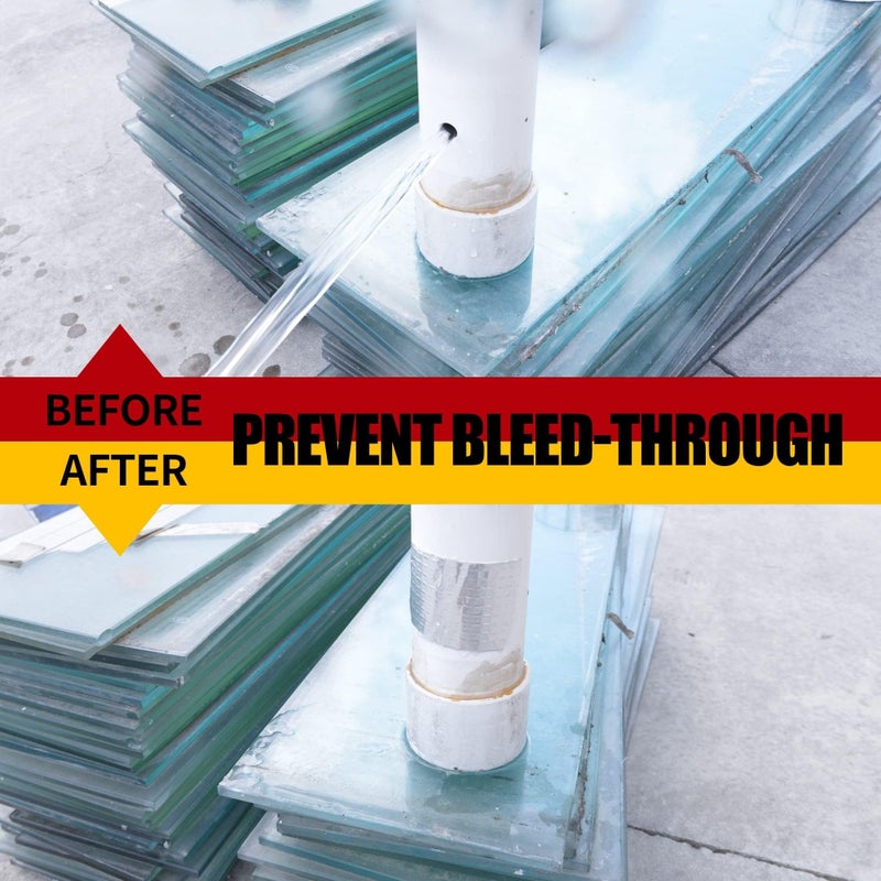 شريط بوتيل مانع للتسرب، شريط رقائق ألومنيوم فضي، لإصلاح النوافذ، وإصلاح المركبات الترفيهية، والسيليكون، والزجاج، وأسقف EPDM، وسد تسربات الأنابيب، والقوارب (المقاس: 20) - Image 4