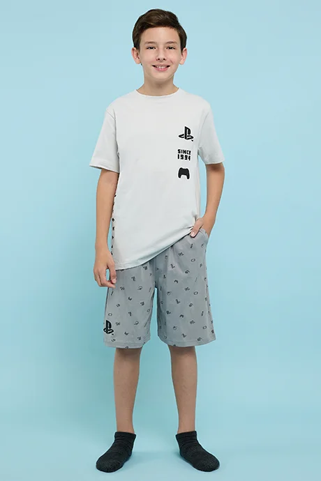 R&B PlayStation Print Shorts Pyjama Set
