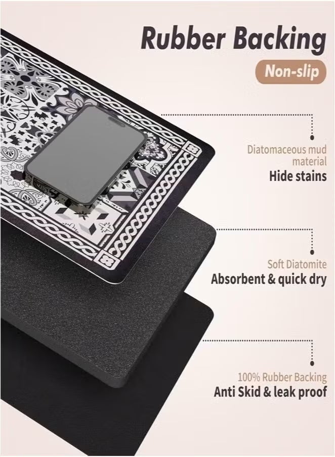 Aissiora 40x60cm Diatom mud bath mat Super soft absorbent bath mat Entrance door carpet Non-slip quick-drying mats Bathroom mats Kitchen mats - Image 3
