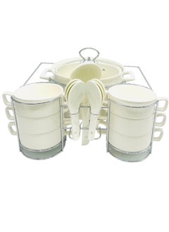 Luxury Soup Serving Set with Spoons & Metal Stand - pzsku/Z19AE0D8F4B6355C5FF1FZ/45/_/1739392906/5d2cb63f-8756-4c72-a7fd-ac6fd8ee9b9f