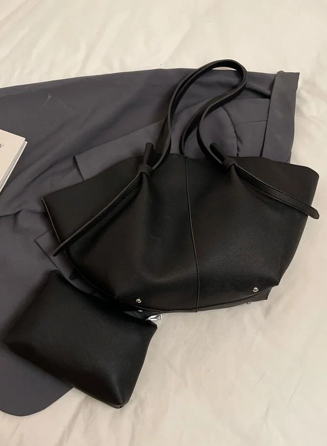 تايك تو شنطة كتف سادة مع محفظة