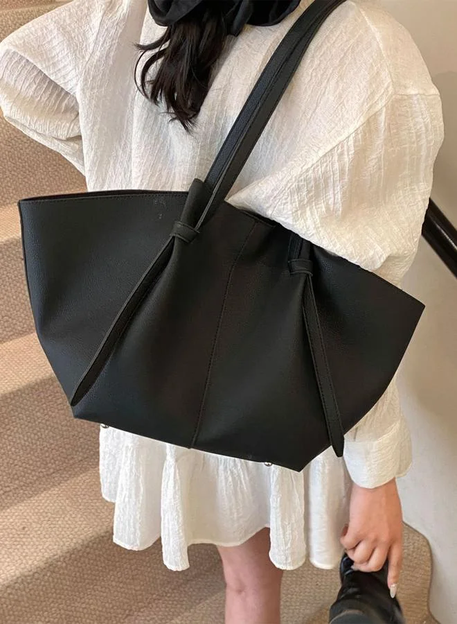 Take Two Solid Double Strap Shoulder Bag With Purse set