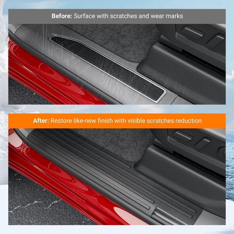 powoq Interior Door Sill Protector Compatible with 2019-2026 Chevy Silverado GMC Sierra 1500 Door Sill Guard TPE Car Threshold Protector Replacement for 2019-2026 Chevy Silverado Accessories - Image 3
