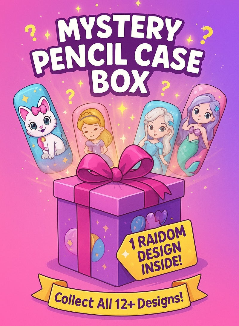 cocobee Surprise Pencil Case – Random Cute Design for Girls – Durable EVA Material with Mesh Pocket – Perfect Gift – 23×11×4 cm - Image 1