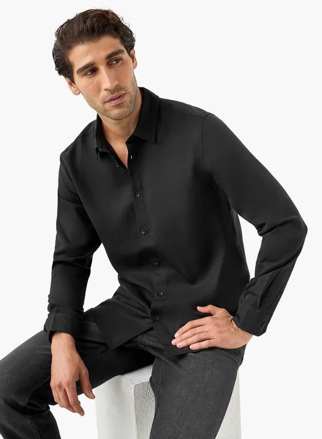 سبلاش فيڤ قميص بقصة عادية بأكمام طويلة