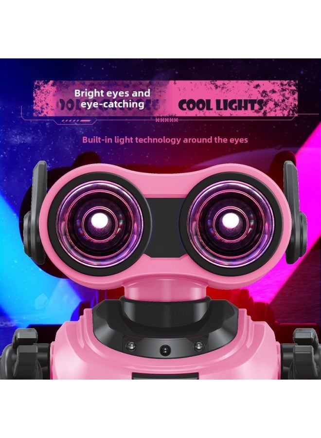 Loquat Children's Remote Control Space Robot Intelligent Induction Light Music Dance Interactive Early Education Educational Toys-Color:Space Robot-pink - Image 3