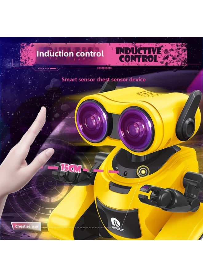 Loquat Children's Remote Control Space Robot Intelligent Induction Light Music Dance Interactive Early Education Educational Toys-Color:Space Robot-pink - Image 4