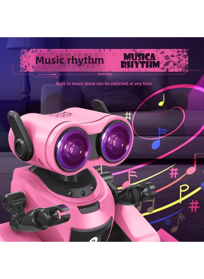 Loquat Children's Remote Control Space Robot Intelligent Induction Light Music Dance Interactive Early Education Educational Toys-Color:Space Robot-pink - Image 5
