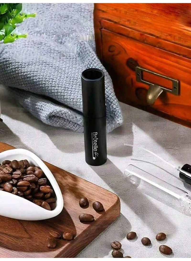 بريتيل بخاخة حبوب قهوة V60، بخاخة قهوة مضادة للذباب، زجاجة مسحوق محمولة، سعة 10 مل، لون أسود، لقهوة الإسبريسو V60 - Image 3