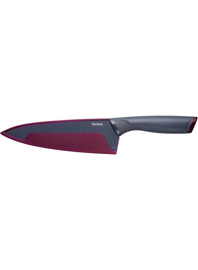 Fresh Kitchen Paring Knife with Cover, 20 cm, Grey/Pink - K1220205  - Image 1