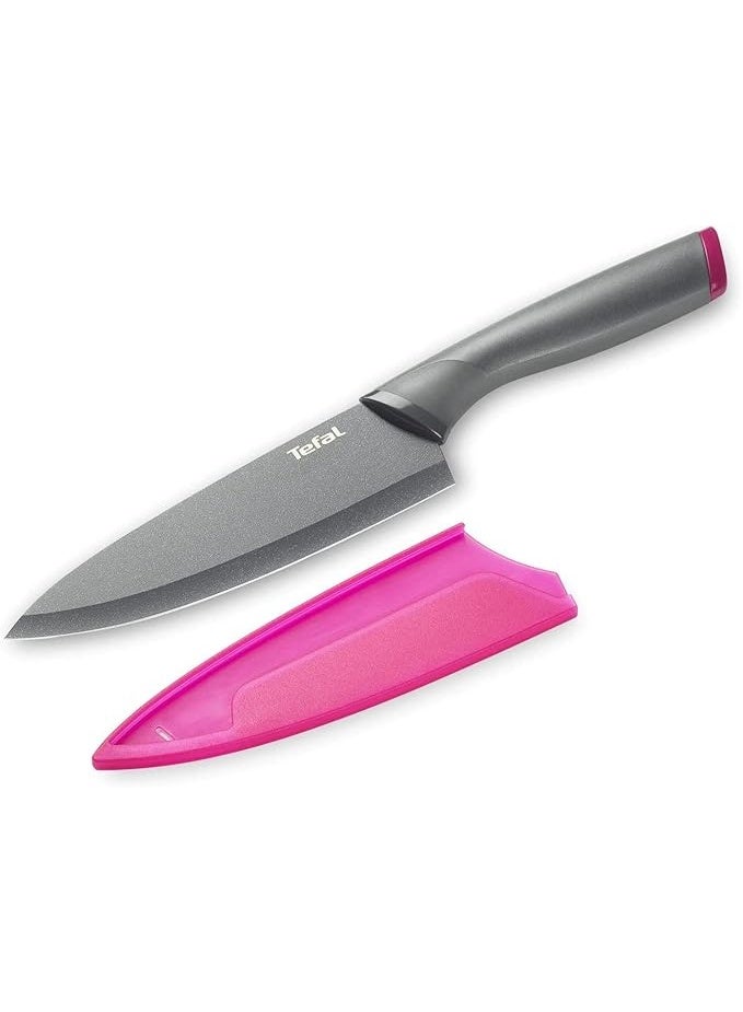 Fresh Kitchen Paring Knife with Cover, 20 cm, Grey/Pink - K1220205  - Image 2