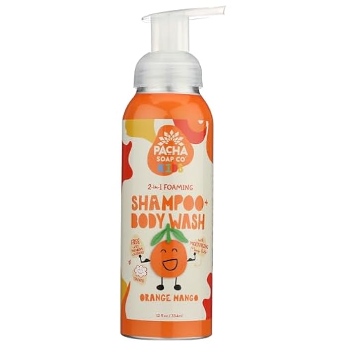 Pacha Soap Co Pacha Soap Kids Orange Mango 2 In 1 Shampoo & Body Wash, 12 Fz - Image 1