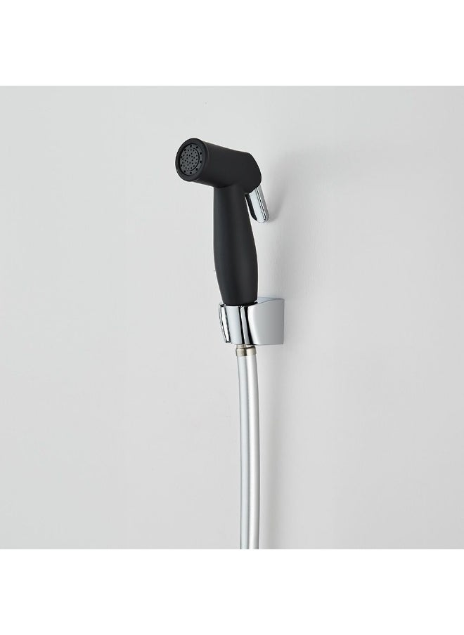 DANUBE HOME Milano Plus Storm Shattaf Set - Matt Black Finish| Pvc Jet Spray With Trigger Control Handheld Bidet Sprayer Kit-Shattaf, Hose And Holder Fits All Standard Shower Hoses Bathroom Fixtures  - Image 1