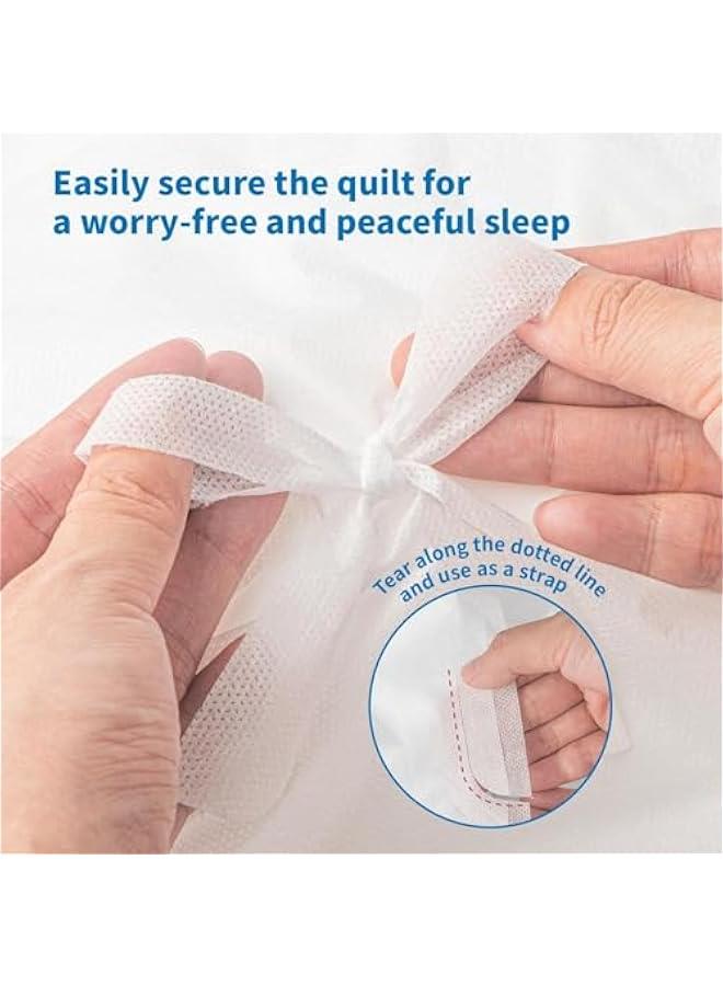 HOOKOR Durku Travel-Safe Disposable Cover Sheets for Travel, Disposable Bed Sheet, Disposable Duvet/Comforter Cover, Disposable Pillowcases, Perfect for Hotels & Trips (King Size) - Image 5