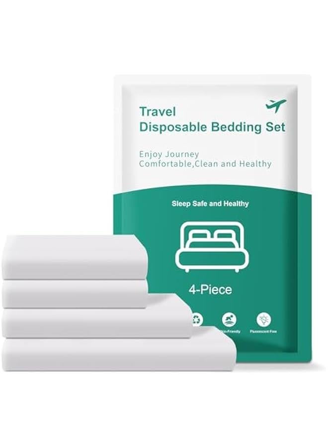 HOOKOR Durku Travel-Safe Disposable Cover Sheets for Travel, Disposable Bed Sheet, Disposable Duvet/Comforter Cover, Disposable Pillowcases, Perfect for Hotels & Trips (King Size) - Image 1
