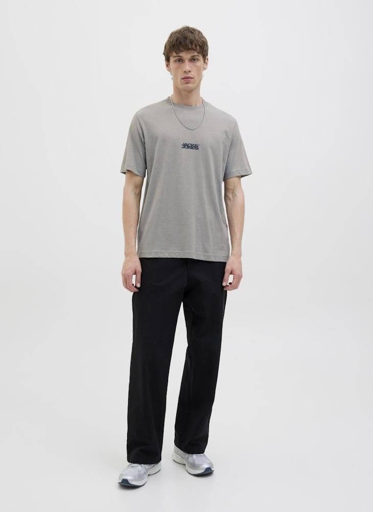 JACK & JONES Jcosago Logo Slub Crew Neck T-Shirt  - Image 4