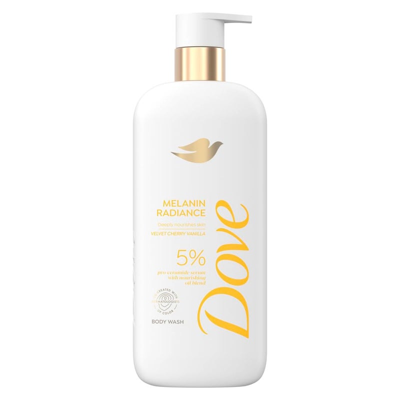 Dove Body Wash Melanin Radiance Nourishes for restored radiance 5% pro-ceramide serum with nourishing oil blend 18.5 oz - Image 1