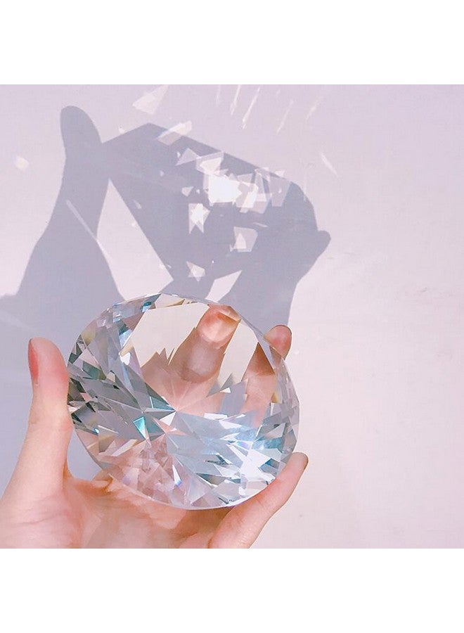 LONGWIN 80mm(3.1 Inch) Crystal Diamond Paperweight Jewels Wedding Decorations Centerpieces Home Decor (Clear) - Image 3