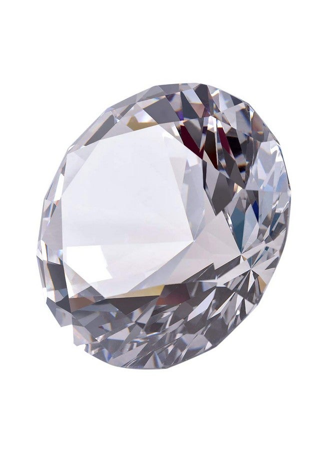 LONGWIN 80mm(3.1 Inch) Crystal Diamond Paperweight Jewels Wedding Decorations Centerpieces Home Decor (Clear) - Image 1
