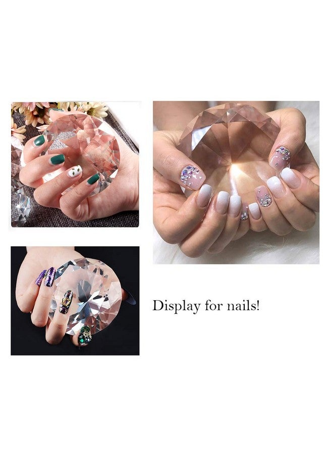 LONGWIN 80mm(3.1 Inch) Crystal Diamond Paperweight Jewels Wedding Decorations Centerpieces Home Decor (Clear) - Image 4