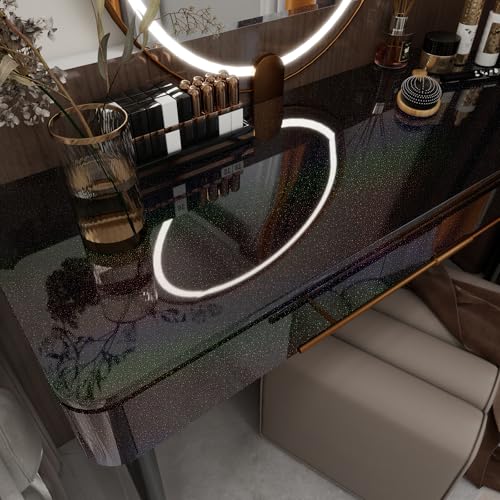 Laceskyso Black Contact Paper with Holographic Glitter - 15.7”x78” Peel and Stick Wallpaper Waterproof Vinyl for Kitchen Countertops & Cabinets - Image 4