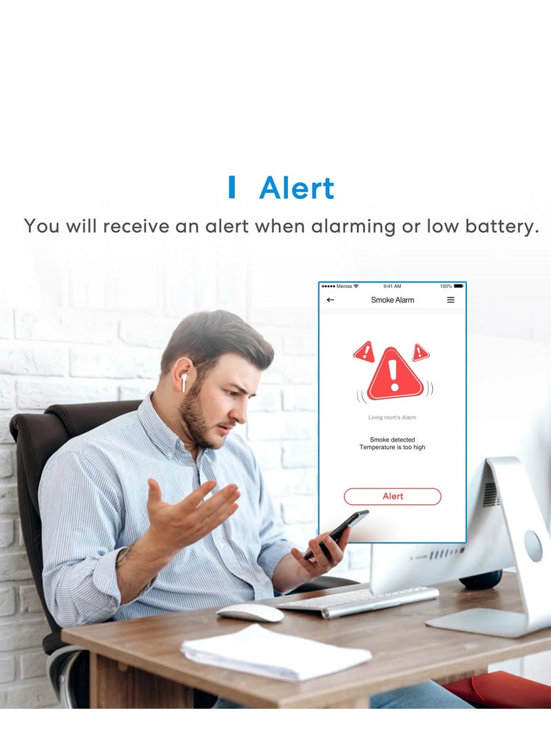 meross - Meross Smart Smoke Alarm With Hub - Image 1