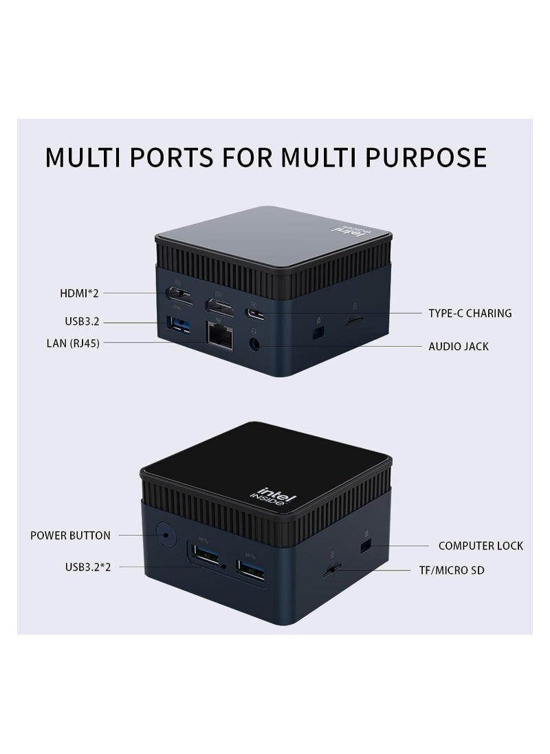 Intel - Office Mini Portable Pc Desktop Office Computer - Image 1