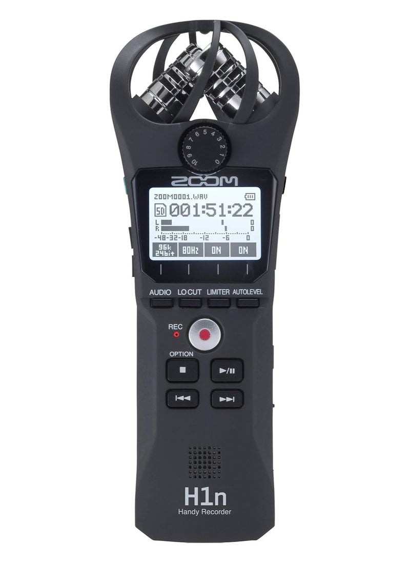 ZOOM H1n Portable Recorder, Onboard Stereo Microphones, Camera Mountable, Records to SD Card, Compact, USB Microphone, Overdubbing, Dictation, For Recording Music, Audio for Video, and Interviews  - Image 2