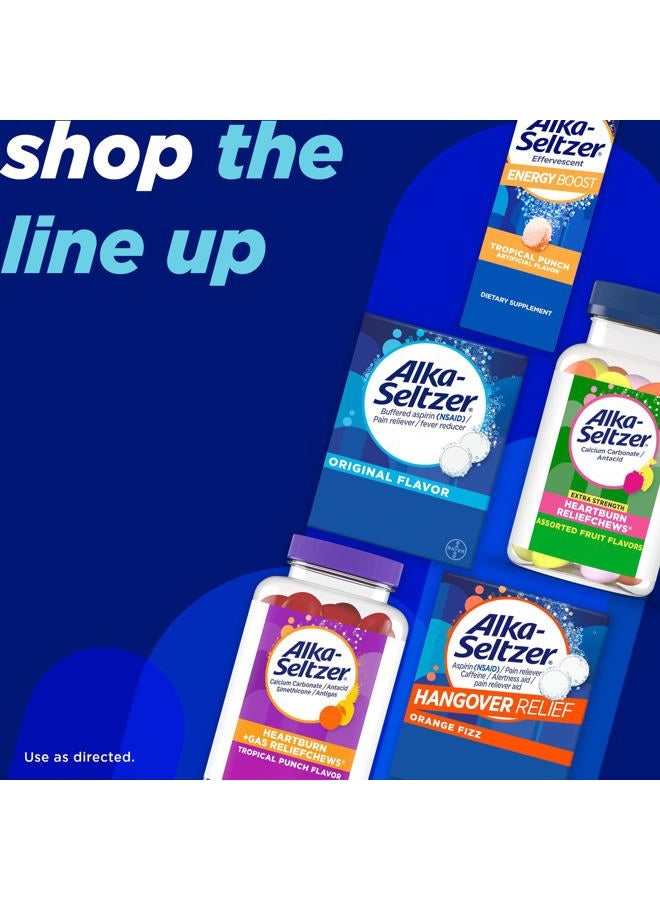 Alka-Seltzer Effervescent Tablets Original Flavor, Fast Multi-Symptom Relief from Headache and Body Ache, Dissolvable Effervescent Fizzy Tablets, Pain Relief Dispenser Pack, 116 Ct  - Image 5