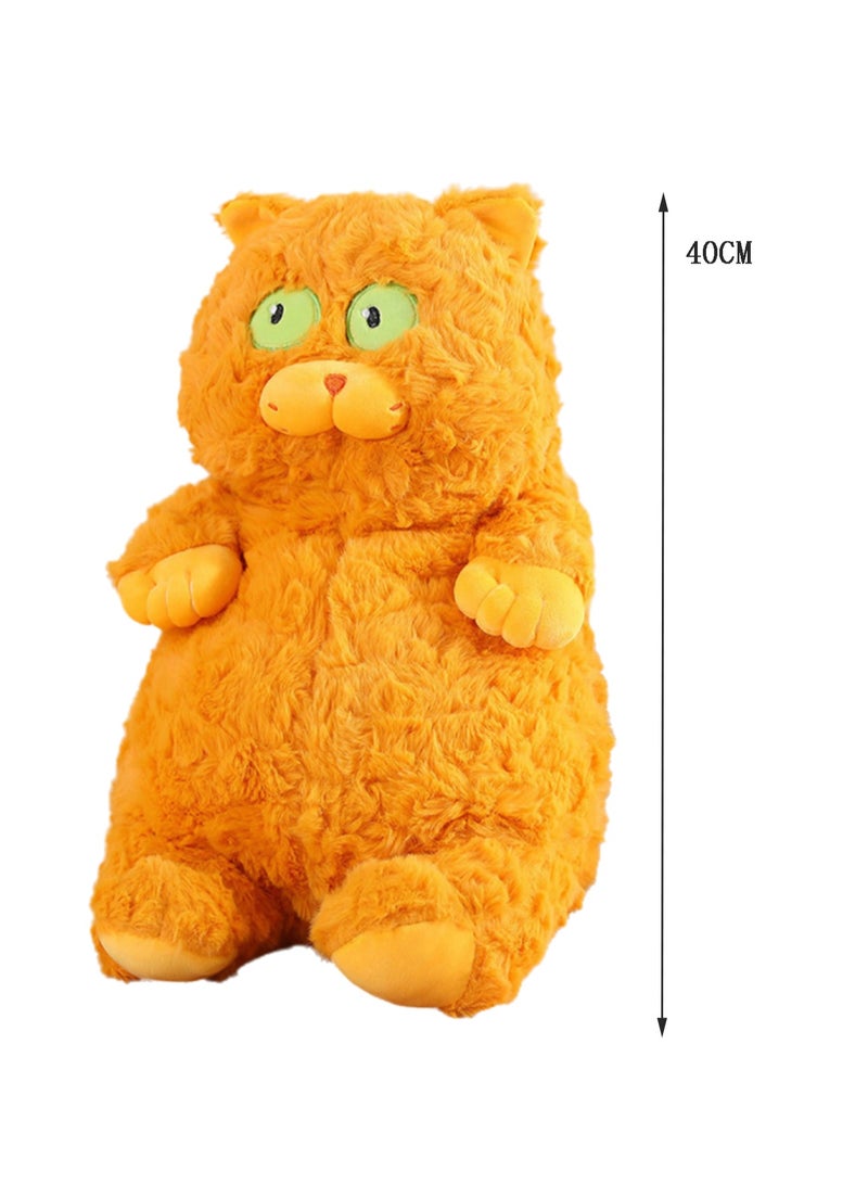40 CM Yellow Cute Cartoon Cat Plush Toy Soft Stuffed Simulation Animal Doll For Girls And Boys All Ages Gift - Image 2
