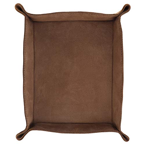 Londo Genuine Leather Tray Organizer - Practical Lightweight Water Resistant Computer Table Desk Storage Box for Wallets, Watches, Keys, Coins, Cell Phones and Office Equipment - Image 2