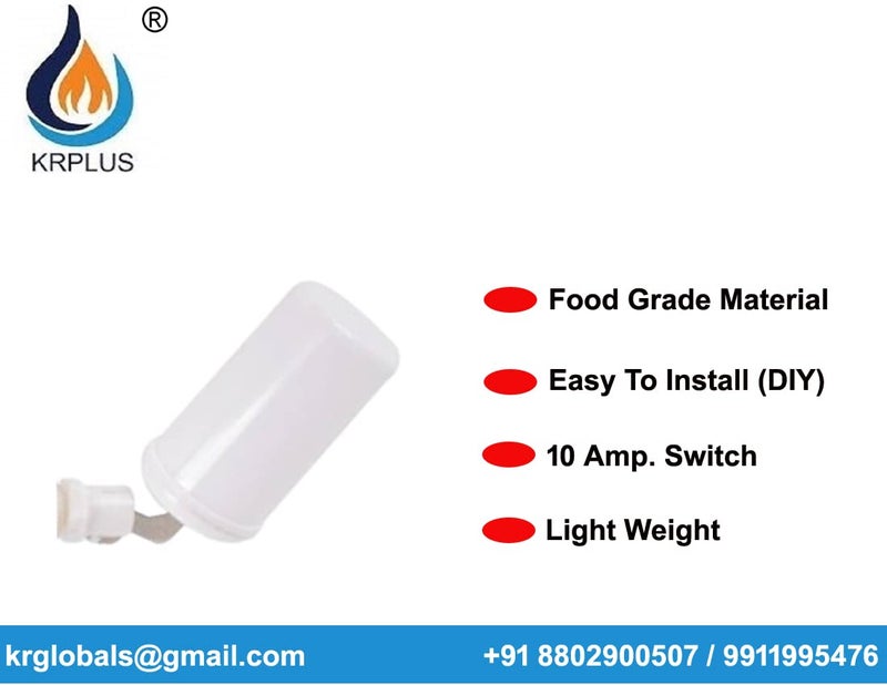 KRplus KRPLUS Dolphin RO Float Valve With Switch AutoCut Off Water Flow RO Spare Water Level Switch Compatible with DolphinRevivaHexa And Glance Type Models White Pack Of 10 - Image 5