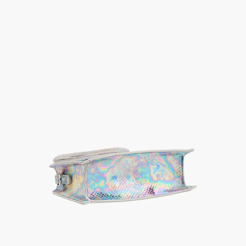 Flora Bella By Shoexpress Women's Textured Crossbody Bag with Detachable Chain Strap and Flap Closure