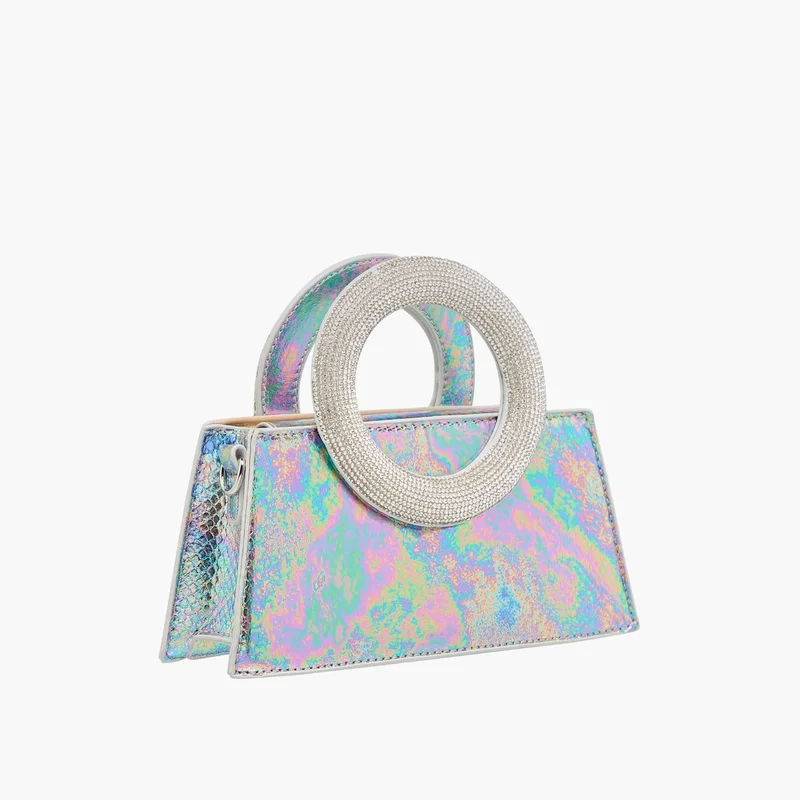 Flora Bella By Shoexpress Women's Textured Crossbody Bag with Detachable Chain Strap and Flap Closure