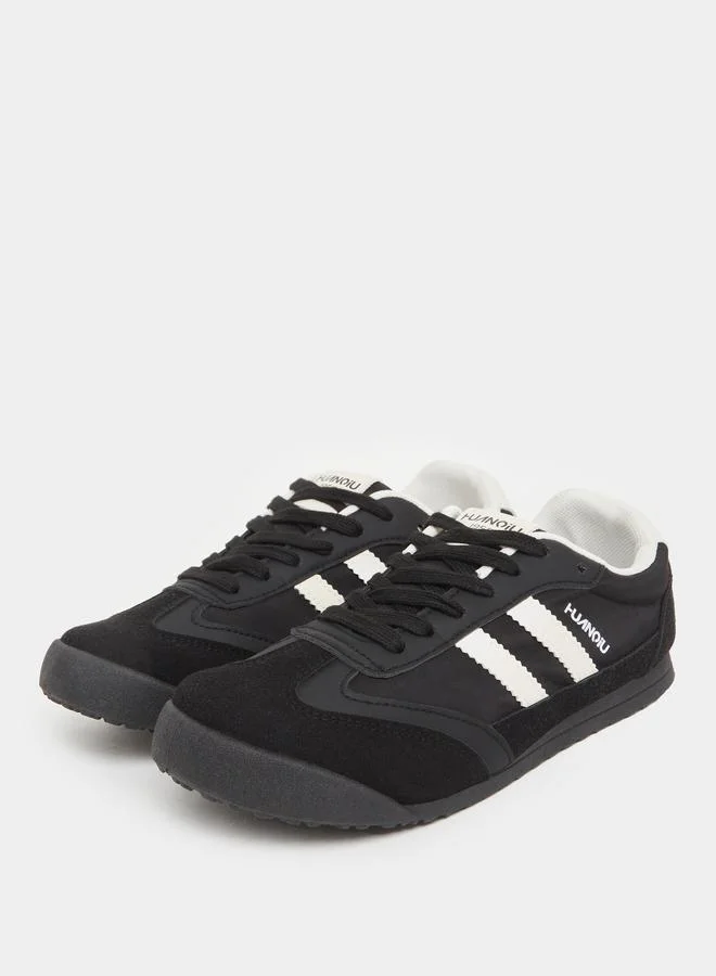 Styli Styli Women Contrast Striped Lace Up Sneakers