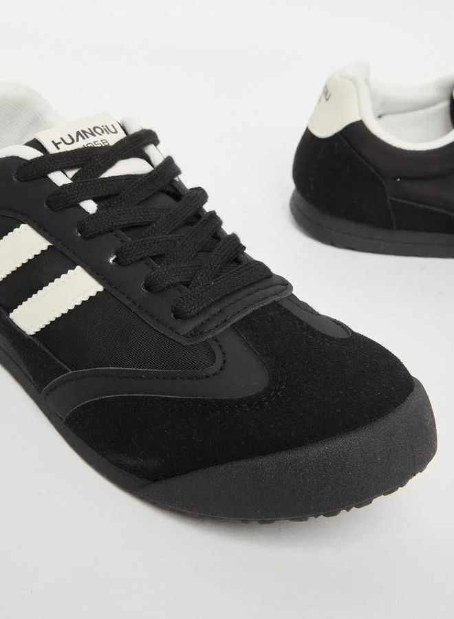 Styli Styli Women Contrast Striped Lace Up Sneakers