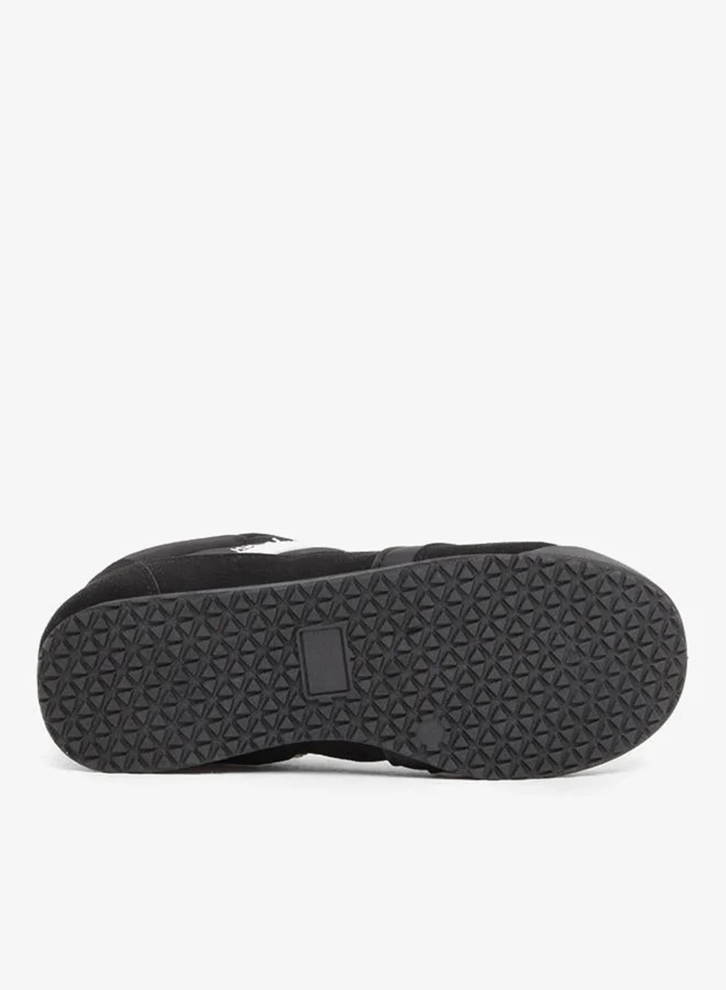 Styli black Women Contrast Striped Lace Up Sneakers for Women | Best Price UAE