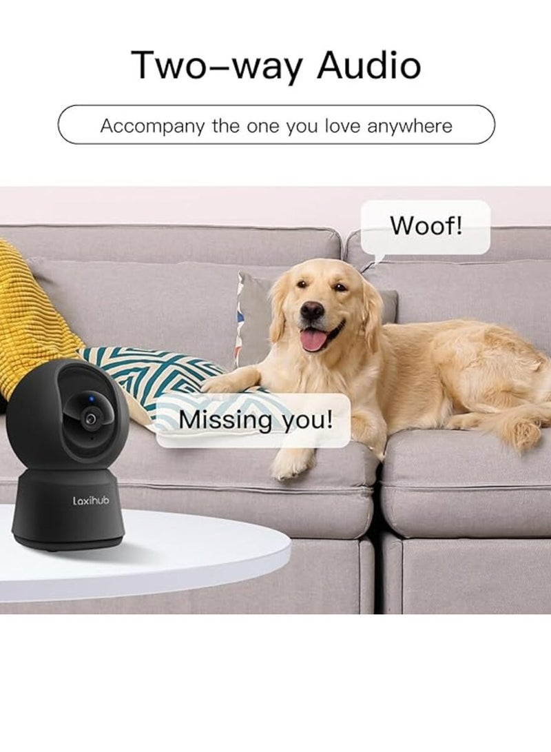 Arenti Camera P2F 5MP Indoor WiFi Pan tilt Zoom Home Security Camera, Baby Monitor with Camera and Audio, FHD, Night Vision, 2-Way Audio, AI Motion Detection Compatible with Alexa & Google Assistant  - Image 5