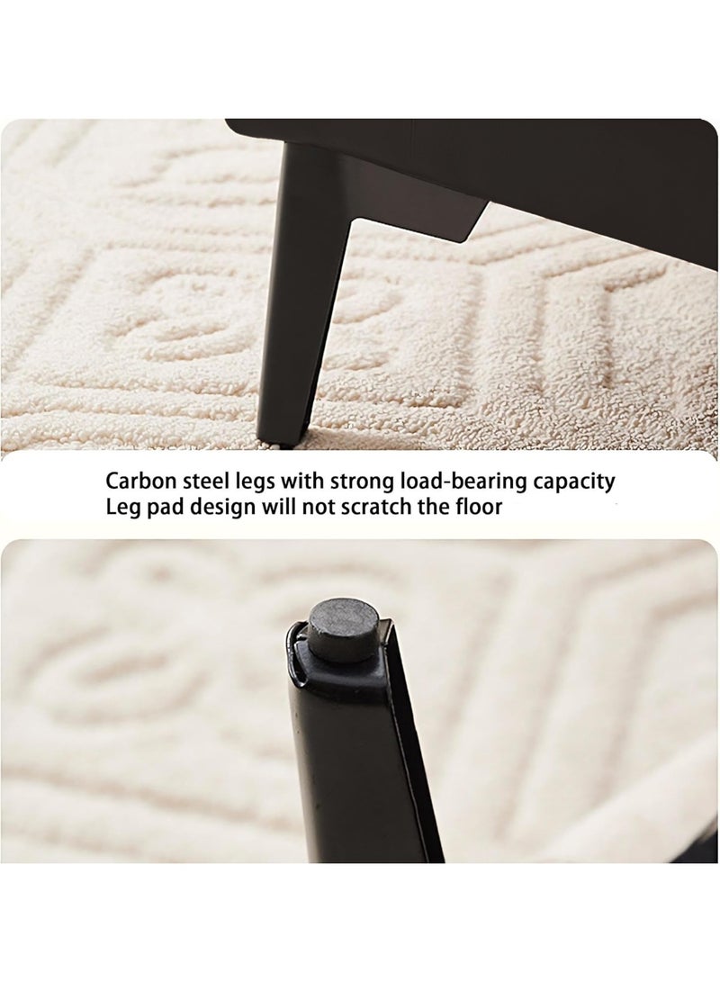 WALALLA Vintage Footstool Ottoman, Stylish and Functional Footrest, Foot Stool,  Modern Cushion Ottoman Bench, Home Chair with Handle for Home, Office - Image 2